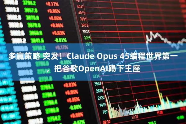 多赢策略 突发！Claude Opus 45编程世界第一，把谷歌OpenAI踢下王座